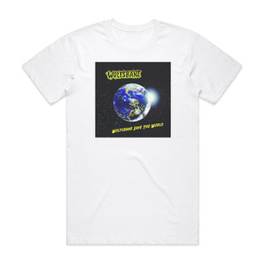 Wolfsbane Wolfsbane Save The World Album Cover T-Shirt White Wolfsbane Wolfsbane Save The World Album Cover T-Shirt White