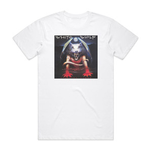 White Wolf Standing Alone Album Cover T-Shirt White White Wolf Standing Alone Album Cover T-Shirt White