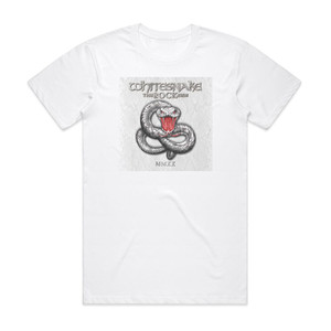 Whitesnake The Rock Album Album Cover T-Shirt White Whitesnake The Rock Album Album Cover T-Shirt White