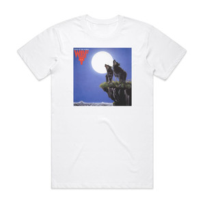 Wolf Edge Of The World Album Cover T-Shirt White Wolf Edge Of The World Album Cover T-Shirt White