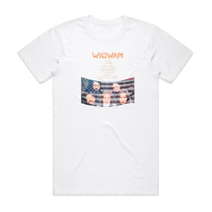 Wigwam Lucky Golden Stripes And Starpose Album Cover T-Shirt White Wigwam Lucky Golden Stripes And Starpose Album Cover T-Shirt White