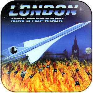 London Non Stop Rock Album Cover Sticker London Non Stop Rock Album Cover Sticker