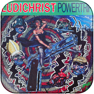 Ludichrist Powertrip Album Cover Sticker Ludichrist Powertrip Album Cover Sticker