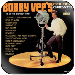 Bobby Vee Golden Greats Album Cover Sticker Bobby Vee Golden Greats Album Cover Sticker