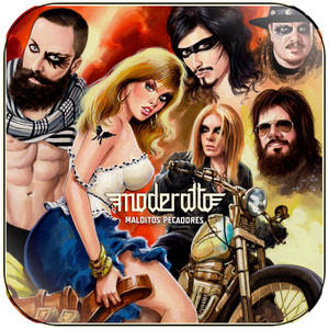 Moderatto Malditos Pecadores Album Cover Sticker