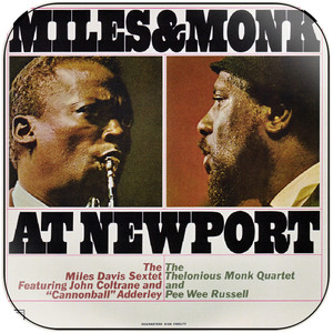 Thelonious Monk Miles Monk At Newport Album Cover Sticker Thelonious Monk Miles Monk At Newport Album Cover Sticker