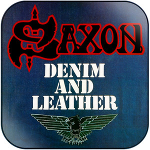Saxon Denim And Leather Album Cover Sticker Saxon Denim And Leather Album Cover Sticker