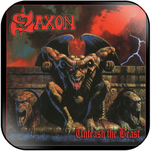 Saxon Unleash The Beast Album Cover Sticker Saxon Unleash The Beast Album Cover Sticker