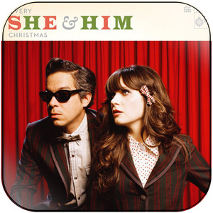 She and Him A Very She Him Christmas Album Cover Sticker