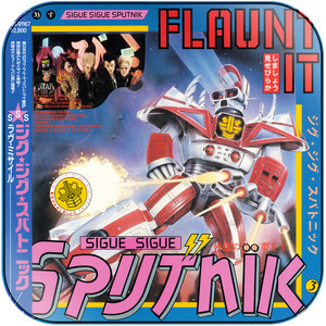 Sigue Sigue Sputnik Flaunt It Album Cover Sticker Sigue Sigue Sputnik Flaunt It Album Cover Sticker