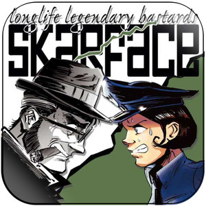 Skarface Longlife Legendary Bastards Album Cover Sticker Skarface Longlife Legendary Bastards Album Cover Sticker