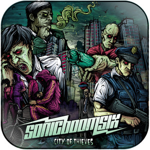 Sonic Boom Six City Of Thieves Album Cover Sticker