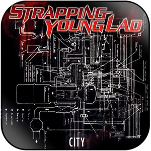 Strapping Young Lad City Album Cover Sticker Strapping Young Lad City Album Cover Sticker