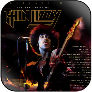 Thin Lizzy Dedication The Very Best Of Thin Lizzy Album Cover Sticker Thin Lizzy Dedication The Very Best Of Thin Lizzy Album Cover Sticker