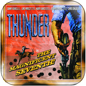 Thunder The Magnificent Seventh Album Cover Sticker Thunder The Magnificent Seventh Album Cover Sticker