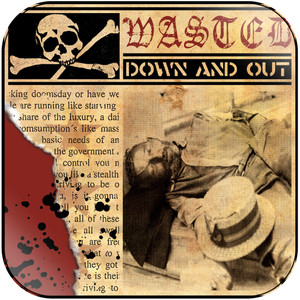 Wasted Down And Out Album Cover Sticker Wasted Down And Out Album Cover Sticker