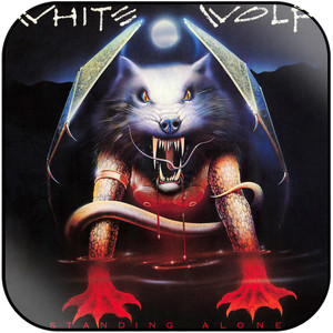 White Wolf Standing Alone Album Cover Sticker White Wolf Standing Alone Album Cover Sticker