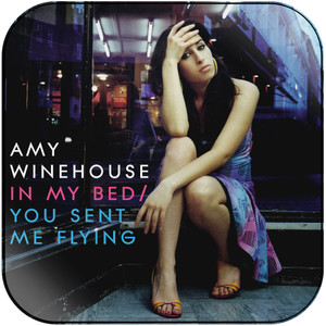 Amy Winehouse In My Bed You Sent Me Flying Album Cover Sticker Amy Winehouse In My Bed You Sent Me Flying Album Cover Sticker