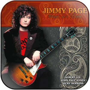 Jimmy Page Playin Up A Storm Album Cover Sticker Album Cover Sticker