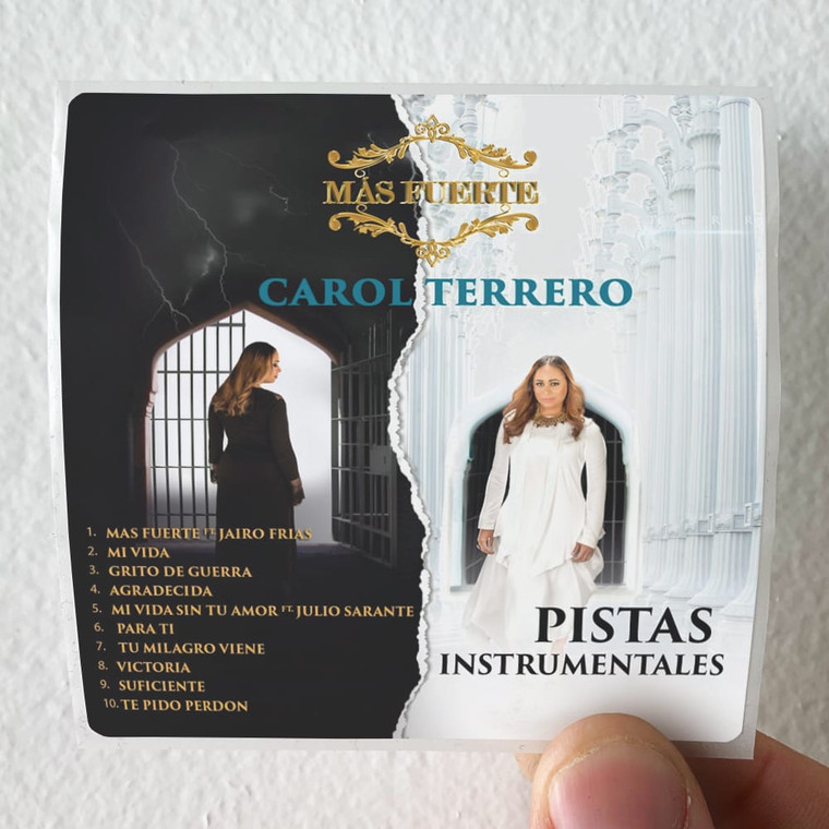 Carol-Terrero-Mas-Fuerte-Pistas-Instrumentales-Album-Cover-Sticker