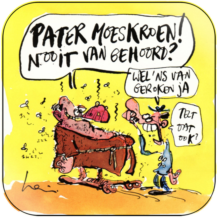 Pater Moeskroen Nooit Van Gehoord Wel Ns Van Geroken Ja Telt Dat Ook Album Cover Sticker Album Cover Sticker