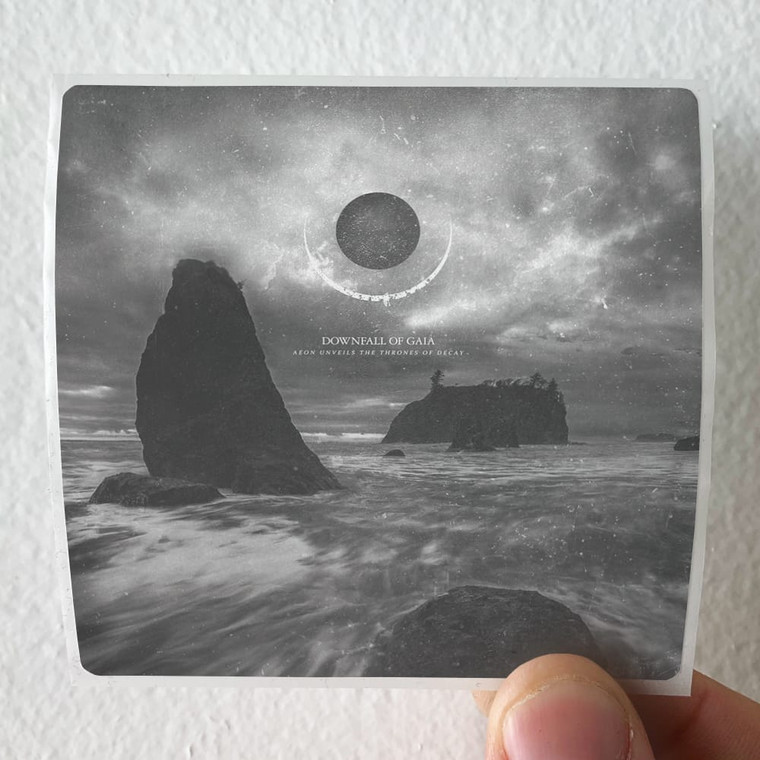 Downfall-of-Gaia-Aeon-Unveils-The-Thrones-Of-Decay-Album-Cover-Sticker