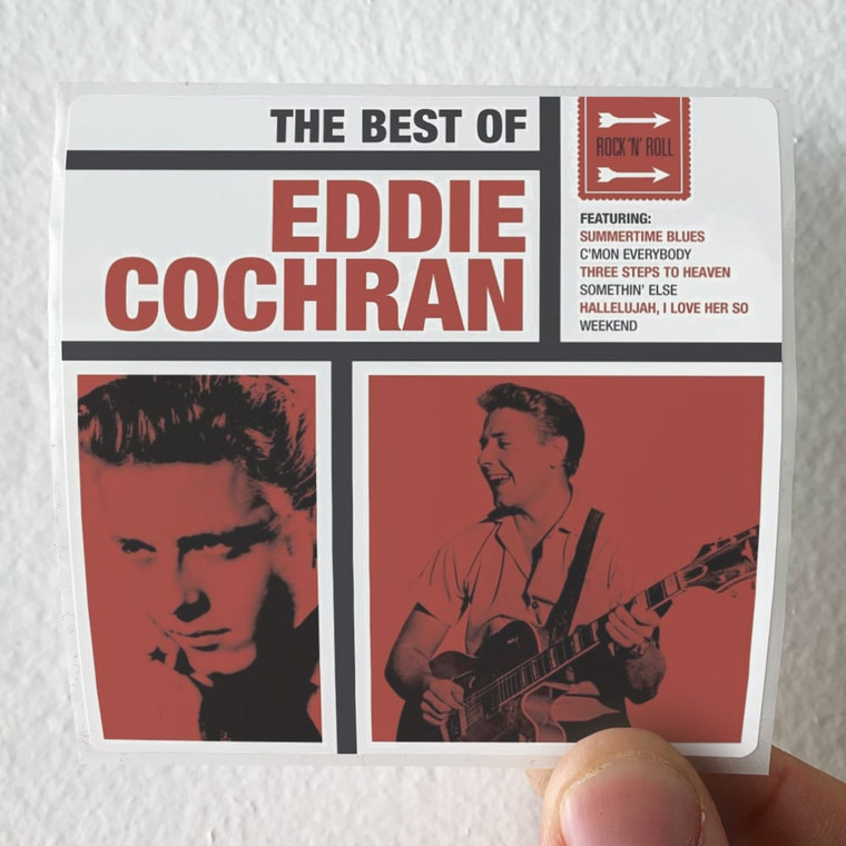 Eddie Cochran The Best Of Eddie Cochran Album Cover Sticker