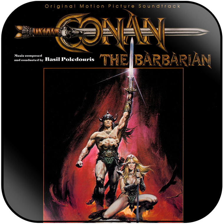 Basil Poledouris Conan The Barbarian Album Cover Sticker Album Cover Sticker