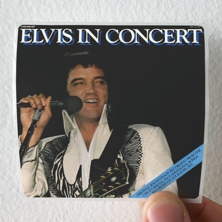Elvis Presley Elvis In Concert Album Cover Sticker