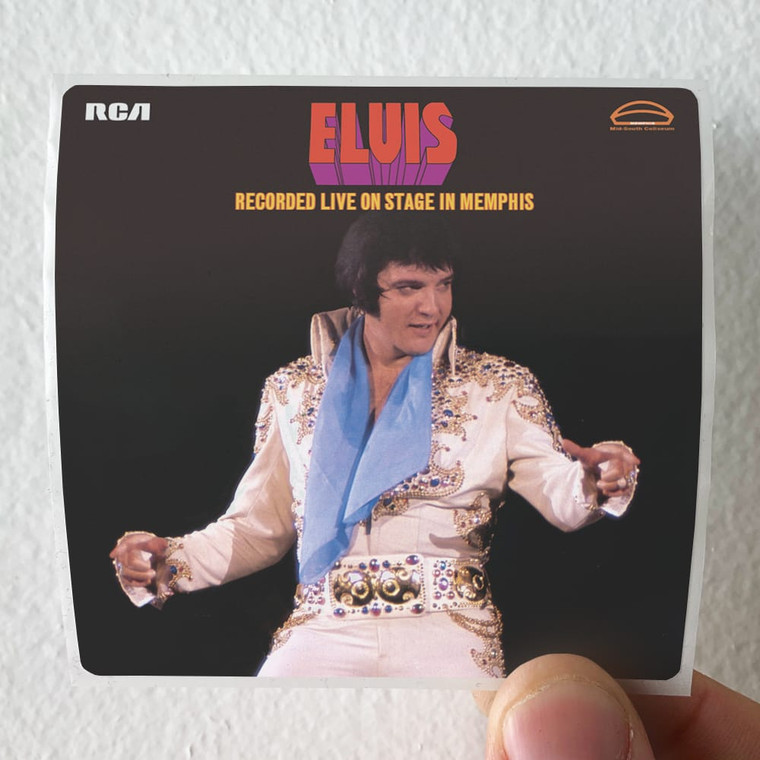 Elvis Presley Elvis Recorded Live On Stage In Memphis Album Cover Sticker