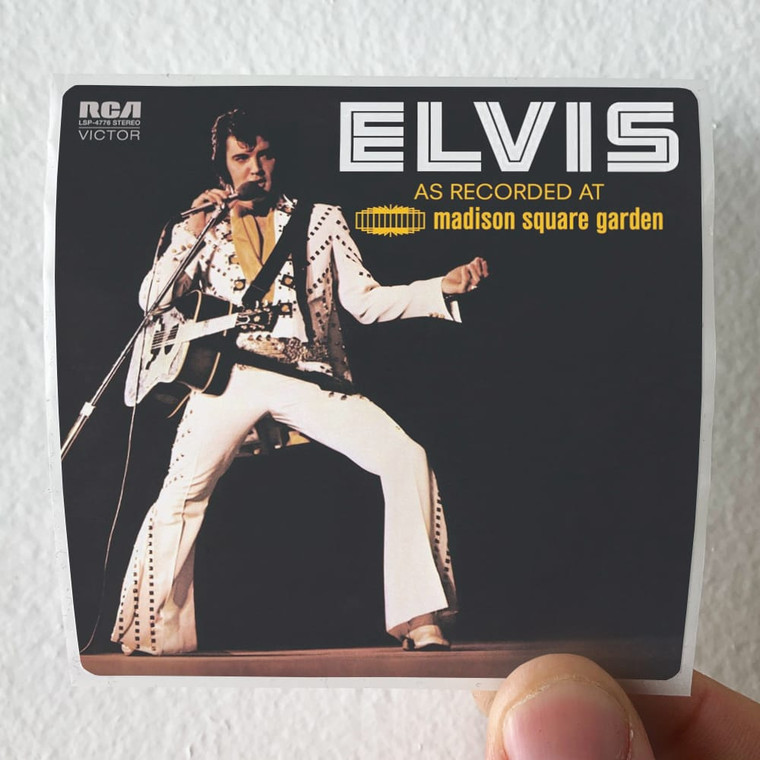Elvis Presley As Recorded At Madison Square Garden Album Cover Sticker