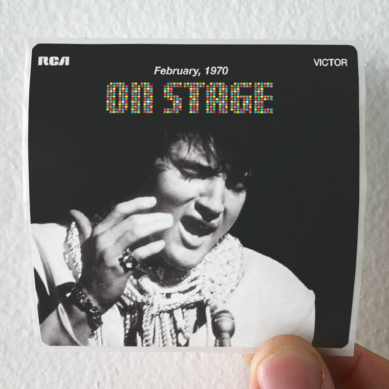 Elvis Presley On Stage Album Cover Sticker
