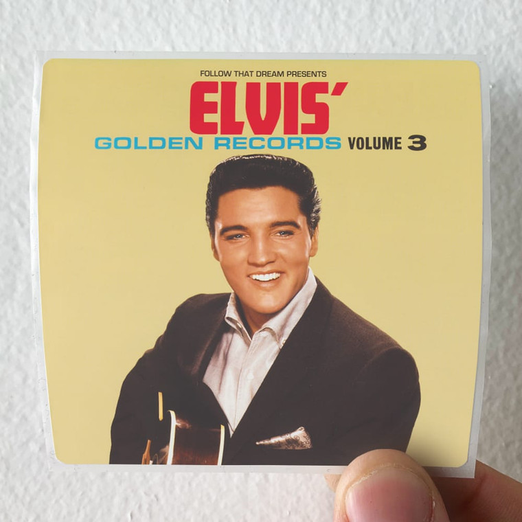 Elvis Presley Elvis Golden Records Volume 3 Album Cover Sticker