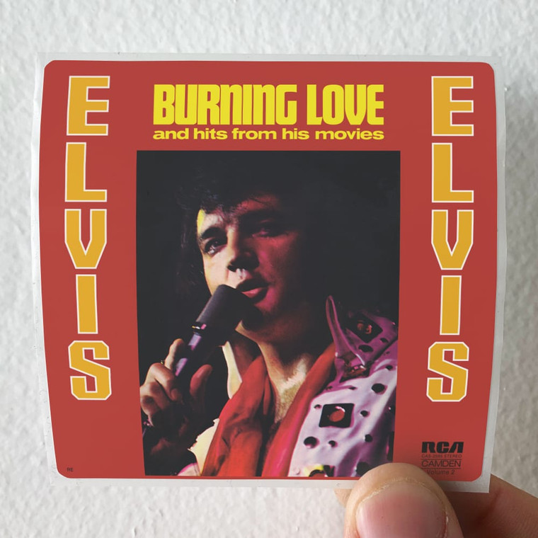 Elvis Presley Burning Love And Hits From His Movies Album Cover Sticker