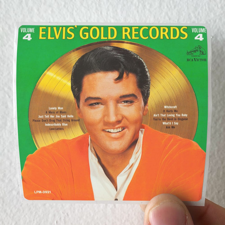 Elvis Presley Elvis Gold Records Volume 4 Album Cover Sticker