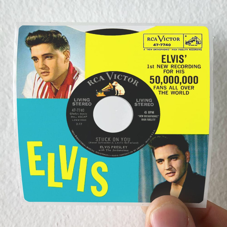 Elvis Presley Stuck On You Album Cover Sticker
