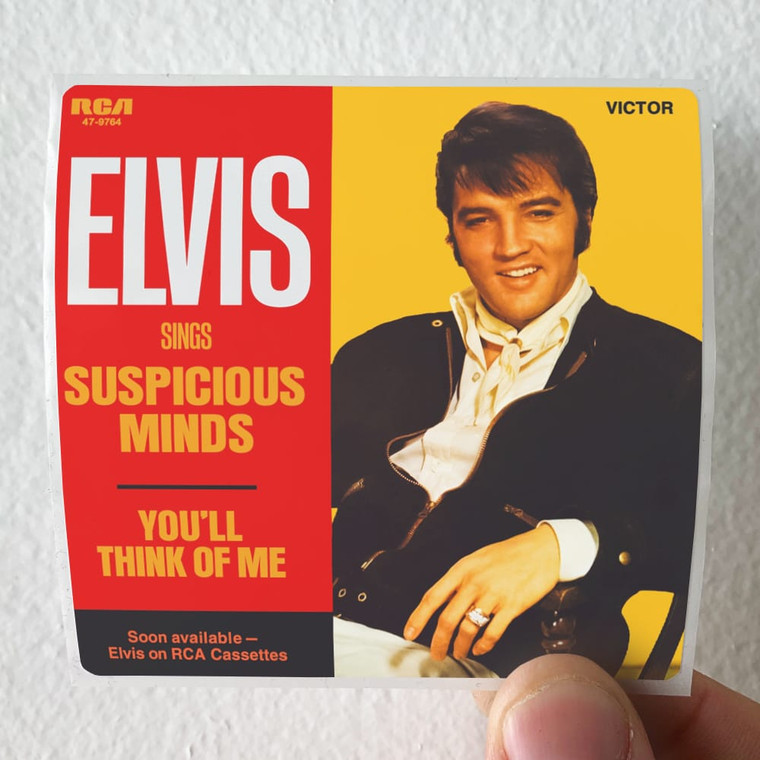 Elvis Presley Suspicious Minds Album Cover Sticker