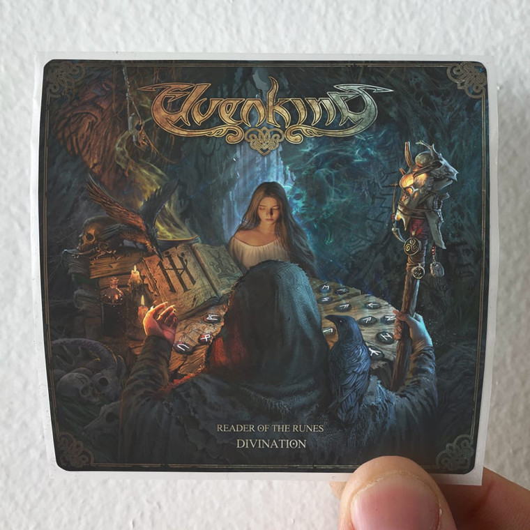 Elvenking Reader Of The Runes Divination Album Cover Sticker Elvenking Reader Of The Runes Divination Album Cover Sticker