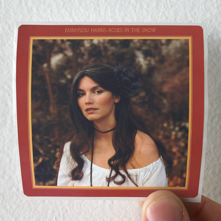Emmylou Harris Roses In The Snow Album Cover Sticker