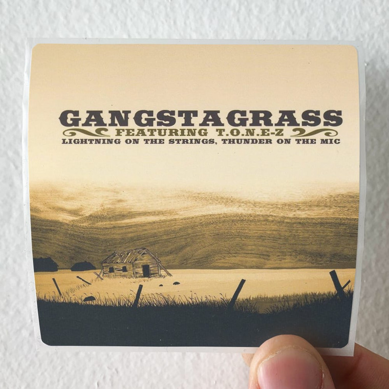 Gangstagrass Lightning On The Strings Thunder On The Mic Album Cover Sticker