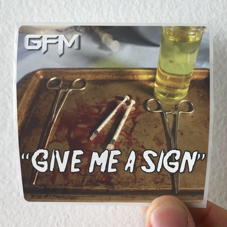 Gold Frankincense and Myrrh Give Me A Sign Album Cover Sticker