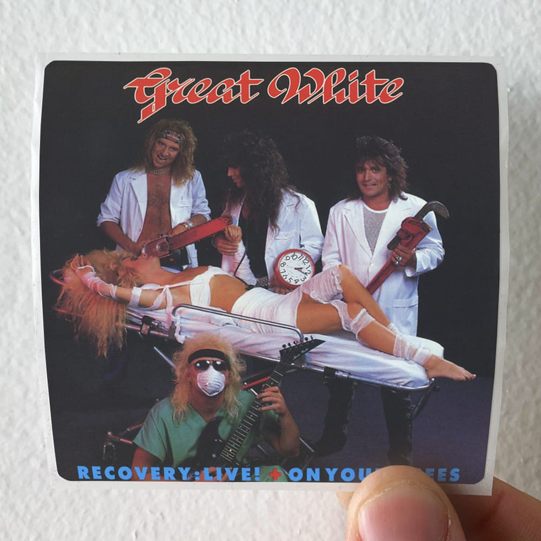 Great White Recovery Live Album Cover Sticker