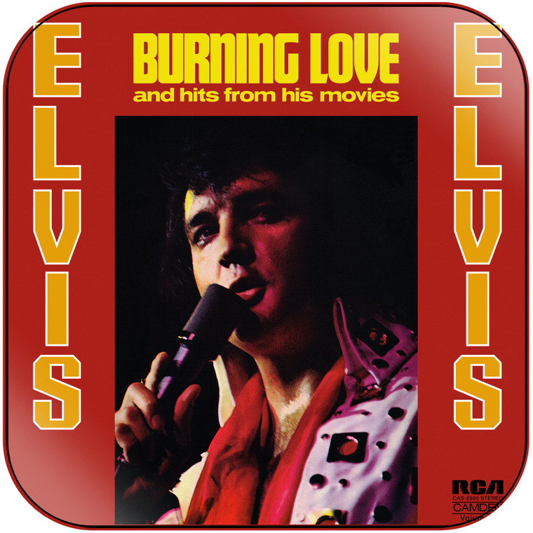 Elvis Presley Burning Love And Hits From His Movies Album Cover Sticker Album Cover Sticker