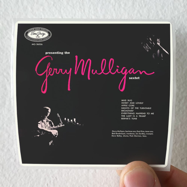 Gerry Mulligan Presenting The Gerry Mulligan Sextet Album Cover Sticker