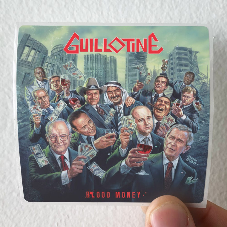 Guillotine Blood Money Album Cover Sticker