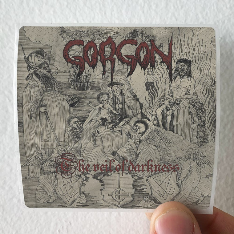 Gorgon The Veil Of Darkness Album Cover Sticker