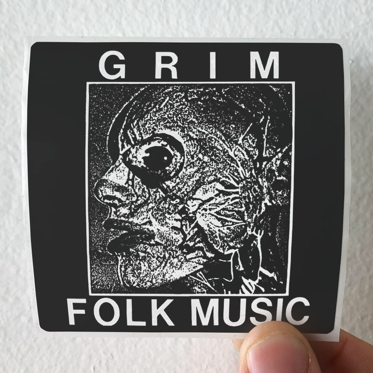 Grim Folk Music Album Cover Sticker