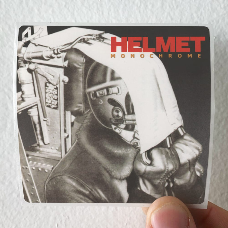 Helmet Monochrome Album Cover Sticker