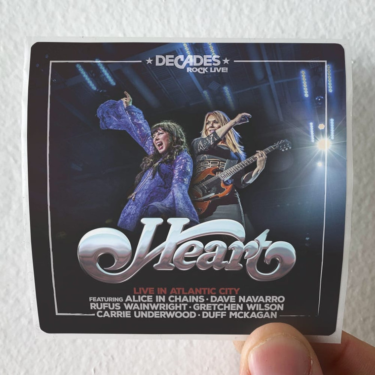Heart Live In Atlantic City Album Cover Sticker