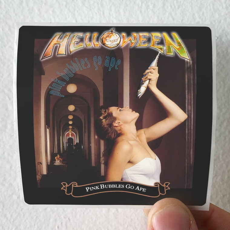 Helloween Pink Bubbles Go Ape Album Cover Sticker